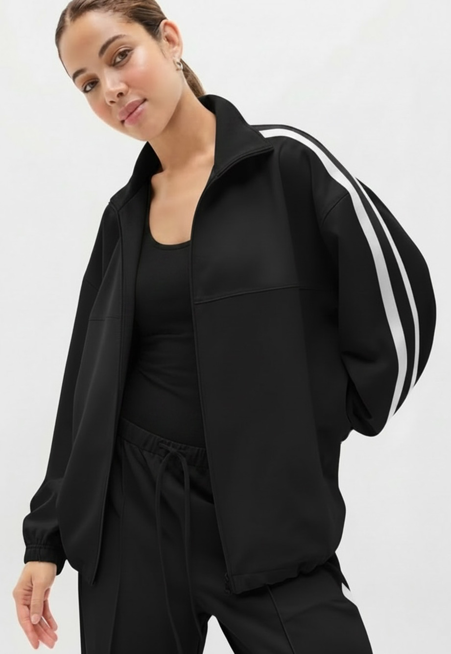 Athleta Full-Zip Track Jacket with Side Stripe - Picture 2 of 7